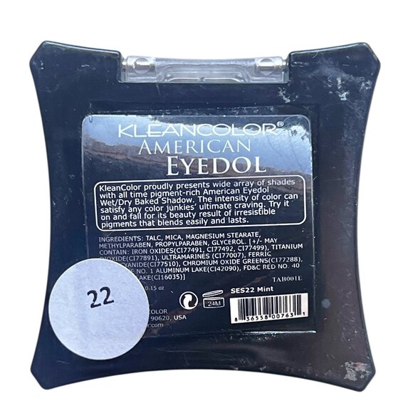 Kleancolor American Eyecon Eyeshadow Set  Wet/Dry Matte Teal & Mint  .15 Oz - Picture 5 of 6